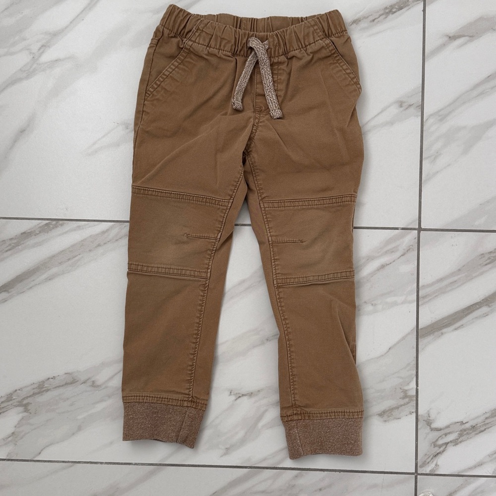 Boys 4T Bundle Outfit Plaid Button-Up Shirt with Khakis and LS Henley Shirt - Picture 6 of 7